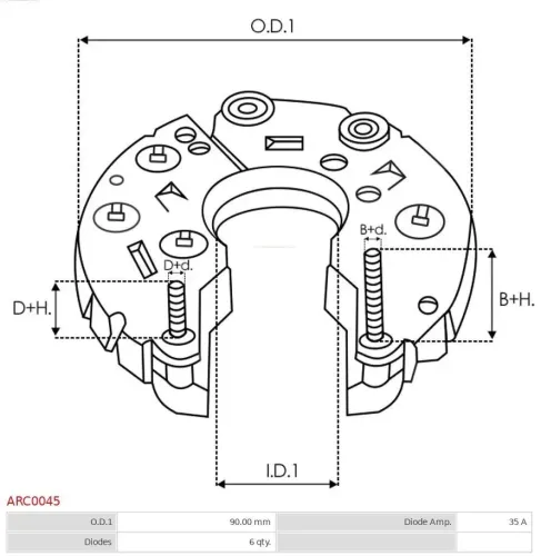 Gleichrichter, Generator AS-PL ARC0045 Bild Gleichrichter, Generator AS-PL ARC0045