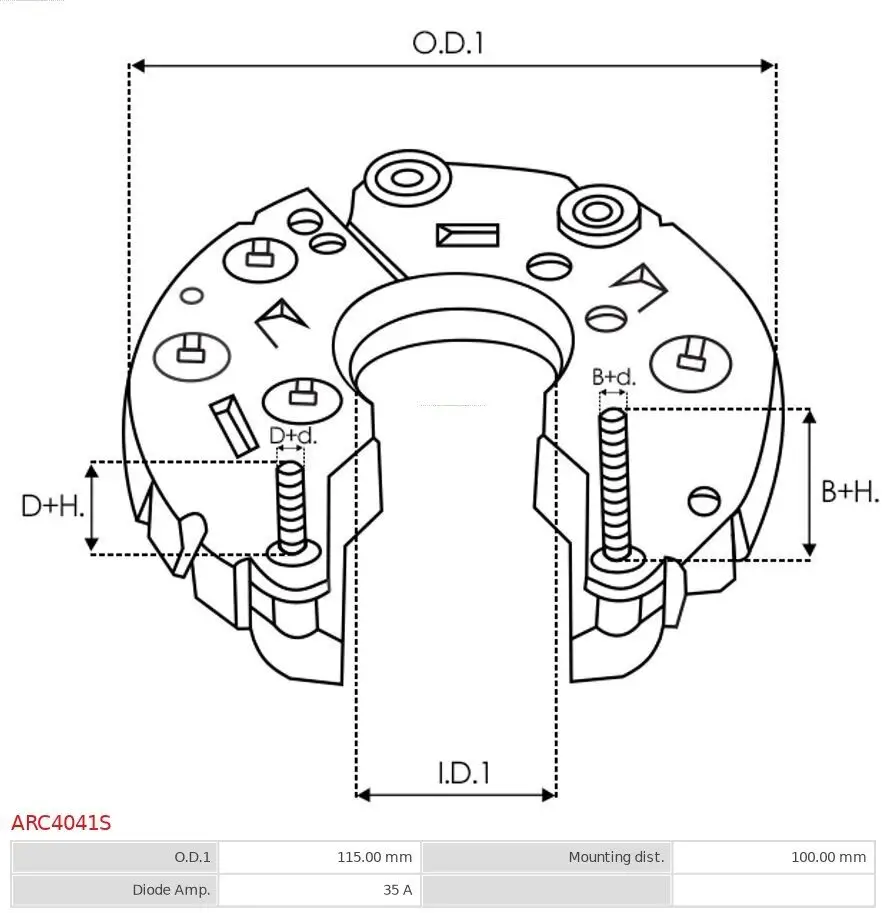 Gleichrichter, Generator AS-PL ARC4041S Bild Gleichrichter, Generator AS-PL ARC4041S