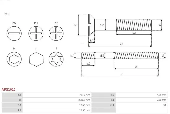 Reparatursatz, Generator AS-PL ARS1011 Bild Reparatursatz, Generator AS-PL ARS1011