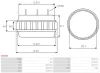 Stator, Generator 12 V AS-PL AS5044 Bild Stator, Generator 12 V AS-PL AS5044