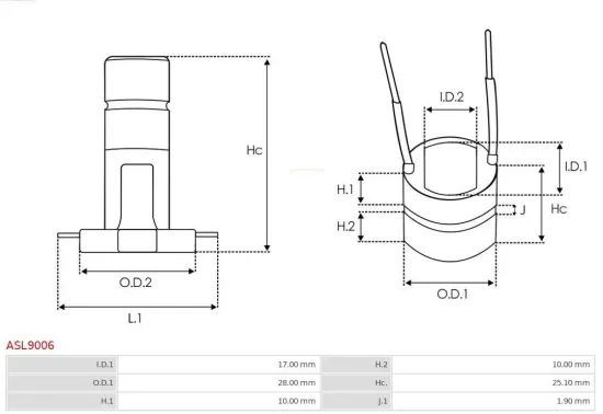 Schleifring, Generator AS-PL ASL9006 Bild Schleifring, Generator AS-PL ASL9006