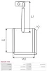 Kohlebürste, Starter 12 V AS-PL BSX157-158 Bild Kohlebürste, Starter 12 V AS-PL BSX157-158