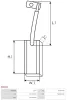 Kohlebürste, Generator 12 V AS-PL BX182 Bild Kohlebürste, Generator 12 V AS-PL BX182