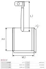 Kohlebürste, Starter 12 V AS-PL JSX31-32 Bild Kohlebürste, Starter 12 V AS-PL JSX31-32