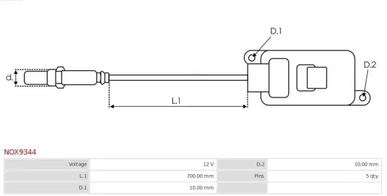NOx-Sensor, Harnstoffeinspritzung 12 V AS-PL NOX9344 Bild NOx-Sensor, Harnstoffeinspritzung 12 V AS-PL NOX9344