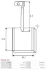 Kohlebürste, Starter 12 V AS-PL PSX142-144 Bild Kohlebürste, Starter 12 V AS-PL PSX142-144