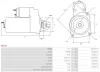 Starter 12 V 0,8 kW AS-PL S0103 Bild Starter 12 V 0,8 kW AS-PL S0103