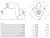 Starter 12 V 1,1 kW AS-PL S0104SR Bild Starter 12 V 1,1 kW AS-PL S0104SR