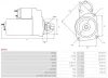 Starter 12 V 1,1 kW AS-PL S0241 Bild Starter 12 V 1,1 kW AS-PL S0241