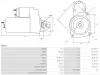 Starter 12 V 3 kW AS-PL S0250 Bild Starter 12 V 3 kW AS-PL S0250