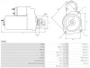 Starter 12 V 0,9 kW AS-PL S0568 Bild Starter 12 V 0,9 kW AS-PL S0568