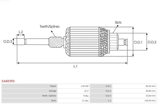 Generator 12 V AS-PL A6513S Bild Generator 12 V AS-PL A6513S