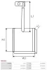 Kohlebürste, Starter 12 V AS-PL SB2001 Bild Kohlebürste, Starter 12 V AS-PL SB2001
