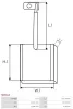 Kohlebürste, Starter 12 V AS-PL SB5013 Bild Kohlebürste, Starter 12 V AS-PL SB5013