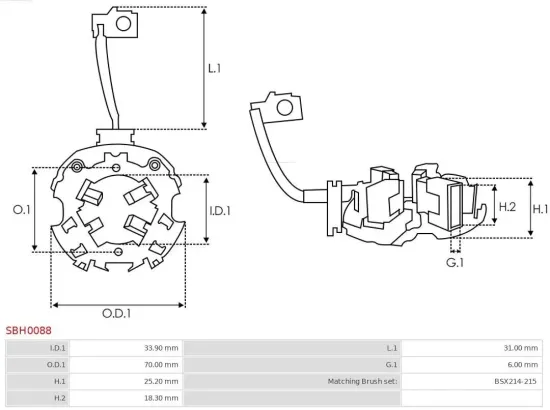 Starter 12 V 1,4 kW AS-PL S0483 Bild Starter 12 V 1,4 kW AS-PL S0483