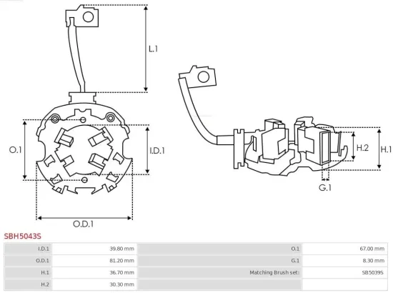 Starter 12 V 1 kW AS-PL S5510(MITSUBISHI) Bild Starter 12 V 1 kW AS-PL S5510(MITSUBISHI)