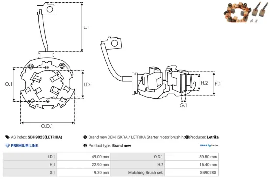 Starter 12 V 1,3 kW AS-PL S6206 Bild Starter 12 V 1,3 kW AS-PL S6206