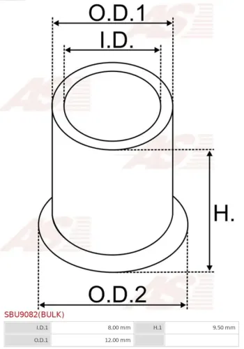 Buchse, Starterwelle AS-PL SBU9082(BULK) Bild Buchse, Starterwelle AS-PL SBU9082(BULK)
