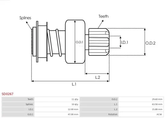 Generator 12 V AS-PL A6314 Bild Generator 12 V AS-PL A6314