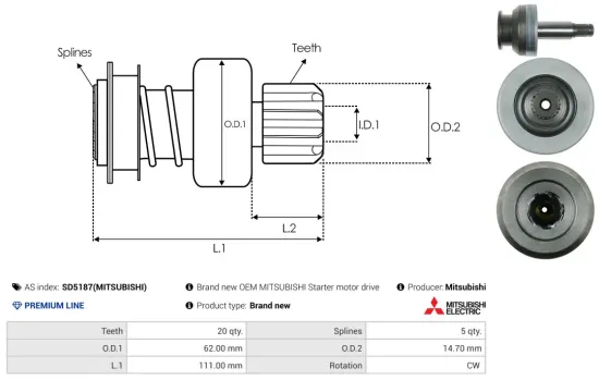 Generator 12 V AS-PL A3430S Bild Generator 12 V AS-PL A3430S