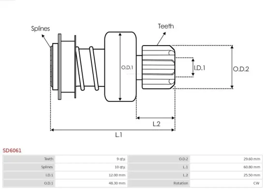 Generator 12 V AS-PL A5218 Bild Generator 12 V AS-PL A5218