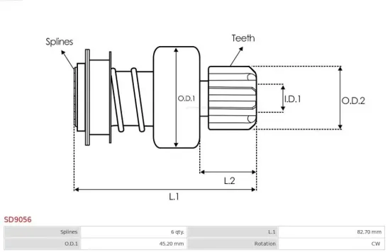 Generator 12 V AS-PL A3134 Bild Generator 12 V AS-PL A3134