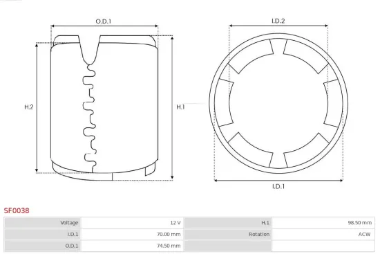 Erregerwicklung, Starter 12 V AS-PL SF0038 Bild Erregerwicklung, Starter 12 V AS-PL SF0038