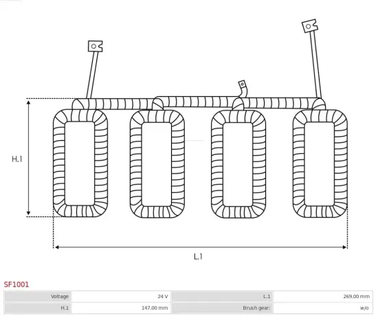 Erregerwicklung, Starter 24 V AS-PL SF1001 Bild Erregerwicklung, Starter 24 V AS-PL SF1001