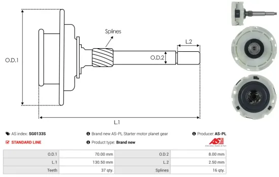 Generator 12 V AS-PL A3624PR Bild Generator 12 V AS-PL A3624PR