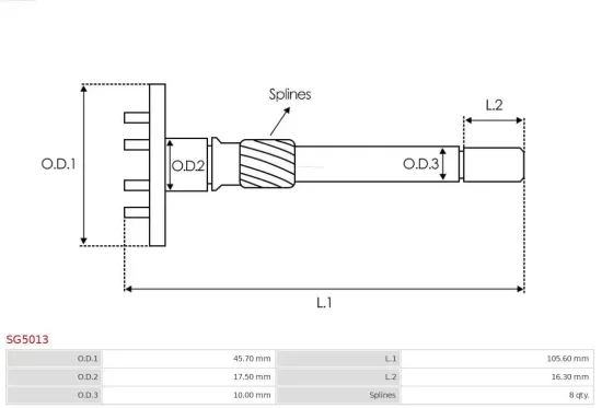 Reparatursatz, Starter AS-PL SG5013 Bild Reparatursatz, Starter AS-PL SG5013