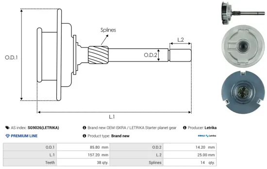 Starter 12 V 1,2 kW AS-PL S1159S Bild Starter 12 V 1,2 kW AS-PL S1159S