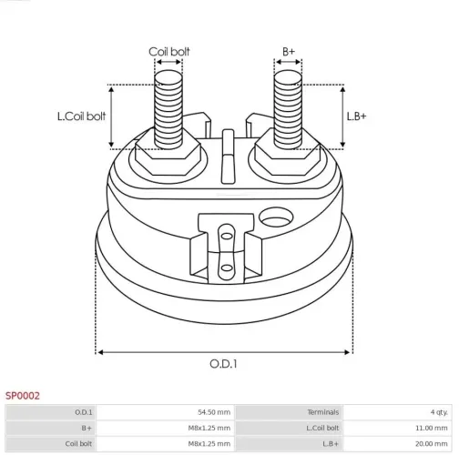 Kappe, Starterrelais AS-PL SP0002 Bild Kappe, Starterrelais AS-PL SP0002