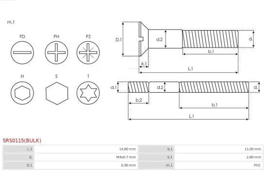 Reparatursatz, Generator AS-PL SRS0115(BULK) Bild Reparatursatz, Generator AS-PL SRS0115(BULK)