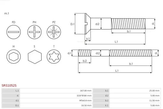 Reparatursatz, Generator AS-PL SRS1052S Bild Reparatursatz, Generator AS-PL SRS1052S