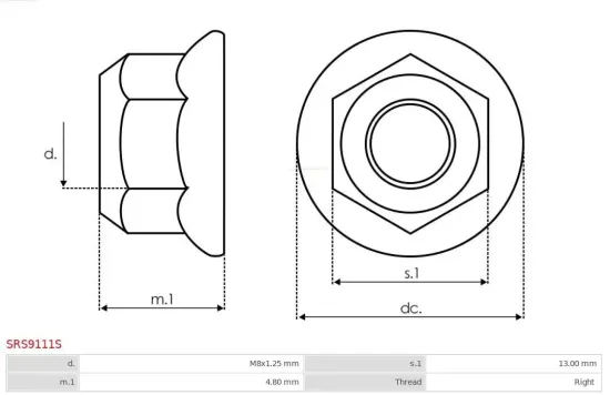 Starter 12 V 1,4 kW AS-PL S6280S Bild Starter 12 V 1,4 kW AS-PL S6280S