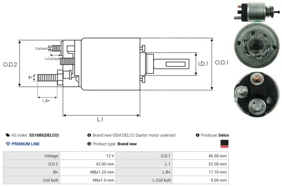 Generator 12 V AS-PL A6802S Bild Generator 12 V AS-PL A6802S