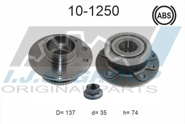 Radlagersatz Vorderachse IJS GROUP 10-1250