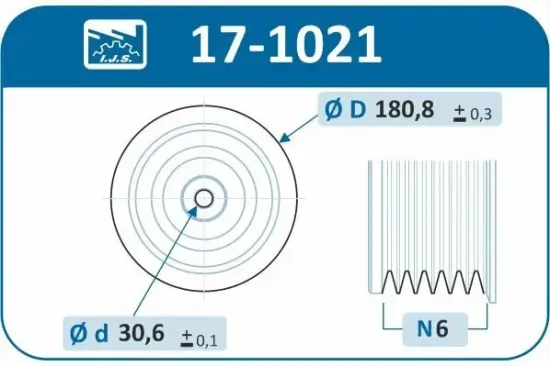 Riemenscheibe, Kurbelwelle IJS GROUP 17-1021 Bild Riemenscheibe, Kurbelwelle IJS GROUP 17-1021