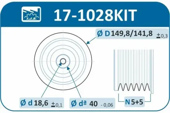 Riemenscheibensatz, Kurbelwelle IJS GROUP 17-1028KIT Bild Riemenscheibensatz, Kurbelwelle IJS GROUP 17-1028KIT