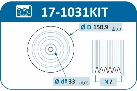 Riemenscheibensatz, Kurbelwelle IJS GROUP 17-1031KIT Bild Riemenscheibensatz, Kurbelwelle IJS GROUP 17-1031KIT