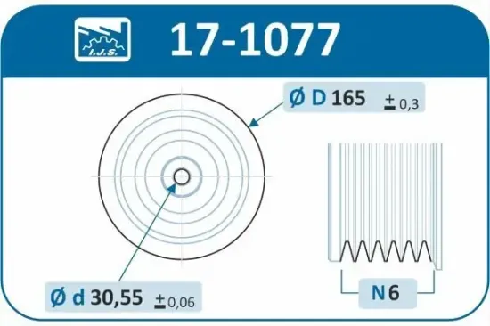 Riemenscheibensatz, Kurbelwelle IJS GROUP 17-1077 Bild Riemenscheibensatz, Kurbelwelle IJS GROUP 17-1077