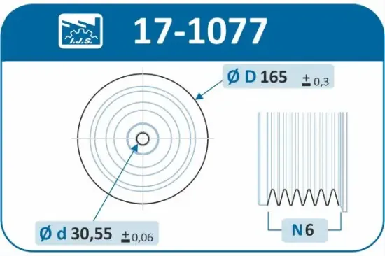 Riemenscheibensatz, Kurbelwelle IJS GROUP 17-1077 Bild Riemenscheibensatz, Kurbelwelle IJS GROUP 17-1077