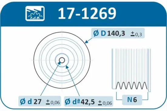 Riemenscheibe, Kurbelwelle IJS GROUP 17-1269 Bild Riemenscheibe, Kurbelwelle IJS GROUP 17-1269