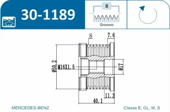 Generatorfreilauf IJS GROUP 30-1189 Bild Generatorfreilauf IJS GROUP 30-1189