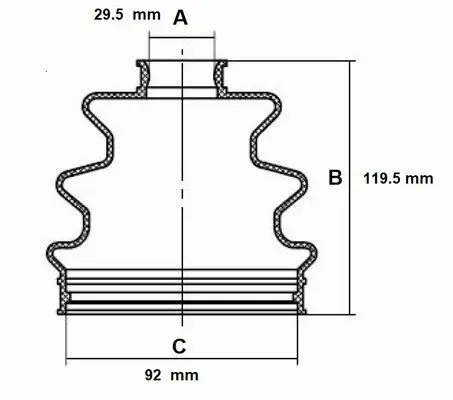 Faltenbalgsatz, Antriebswelle radseitig RED-LINE 59TO018 Bild Faltenbalgsatz, Antriebswelle radseitig RED-LINE 59TO018