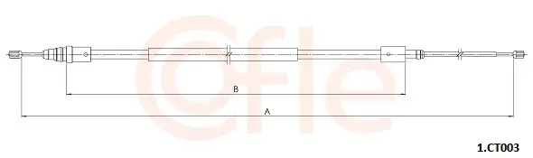 Seilzug, Feststellbremse hinten links hinten rechts COFLE 1.CT003