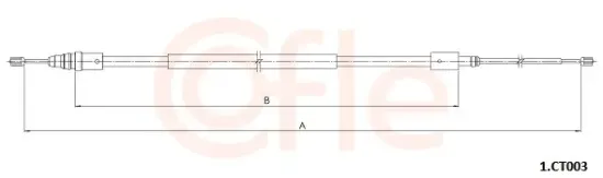 Seilzug, Feststellbremse hinten links hinten rechts COFLE 1.CT003 Bild Seilzug, Feststellbremse hinten links hinten rechts COFLE 1.CT003