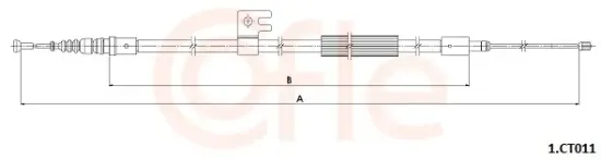 Seilzug, Feststellbremse hinten links hinten rechts COFLE 92.1.CT011 Bild Seilzug, Feststellbremse hinten links hinten rechts COFLE 92.1.CT011