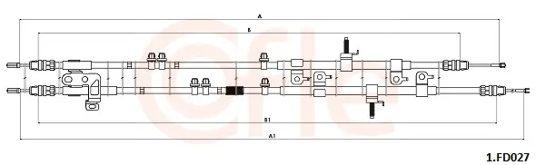 Seilzug, Feststellbremse hinten rechts hinten links COFLE 92.1.FD027