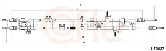 Seilzug, Feststellbremse hinten rechts hinten links COFLE 92.1.FD027 Bild Seilzug, Feststellbremse hinten rechts hinten links COFLE 92.1.FD027